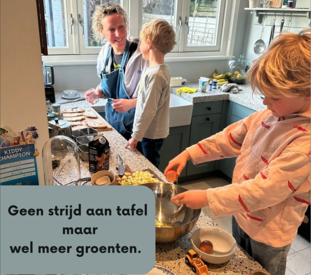 Geen strijd aan tafel, maar wel meer groente