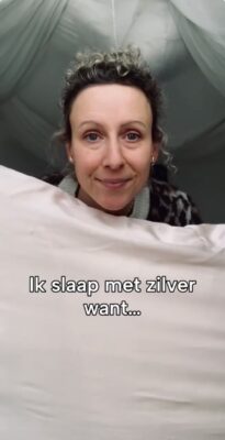 Ik slaap met zilver, want een goede nachtrust is goud.