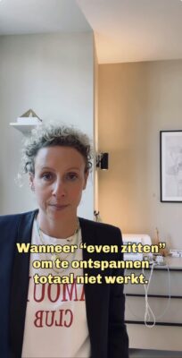 Wanneer even zitten om te ontspannen totaal niet werkt